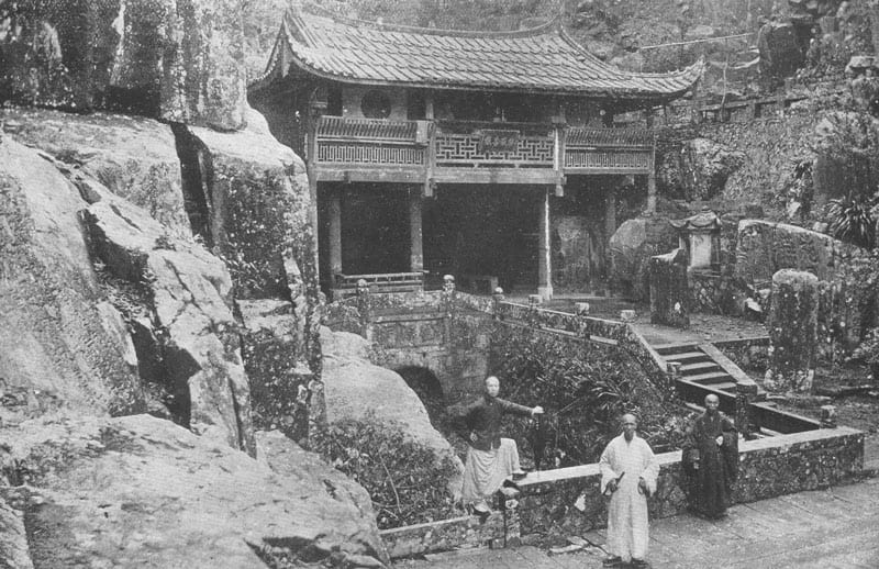 A Buddhist Temple and Priests. Maud Elizabeth Boaz [1873-1937], "And the Villages thereof", page 48.