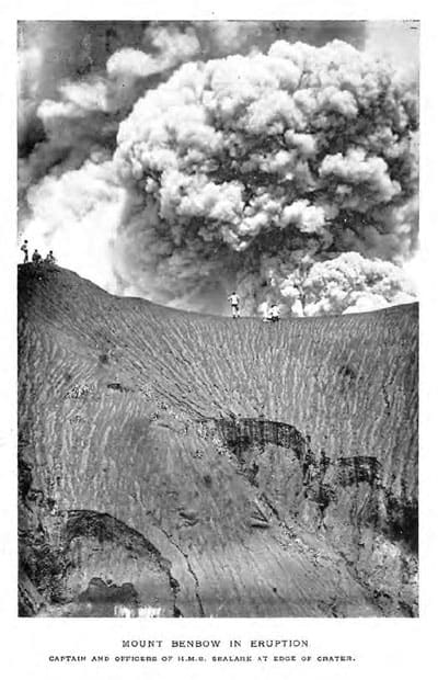 Mount Benbow in Eruption (frontispiece)
