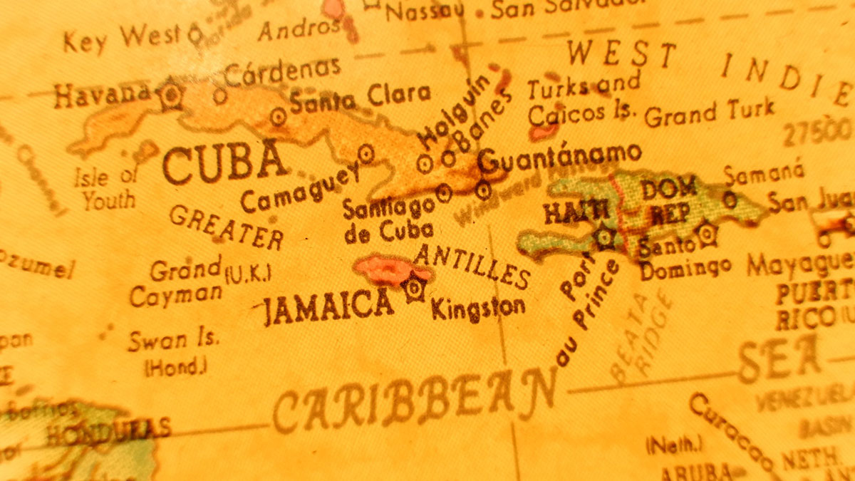 Vintage Map of the Caribbean